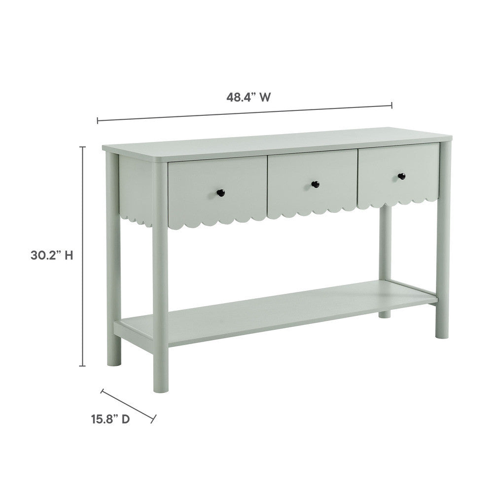 EEI-7154 Emmeline 3-Drawer Scalloped Console Table by Modway