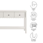 EEI-7154 Emmeline 3-Drawer Scalloped Console Table by Modway