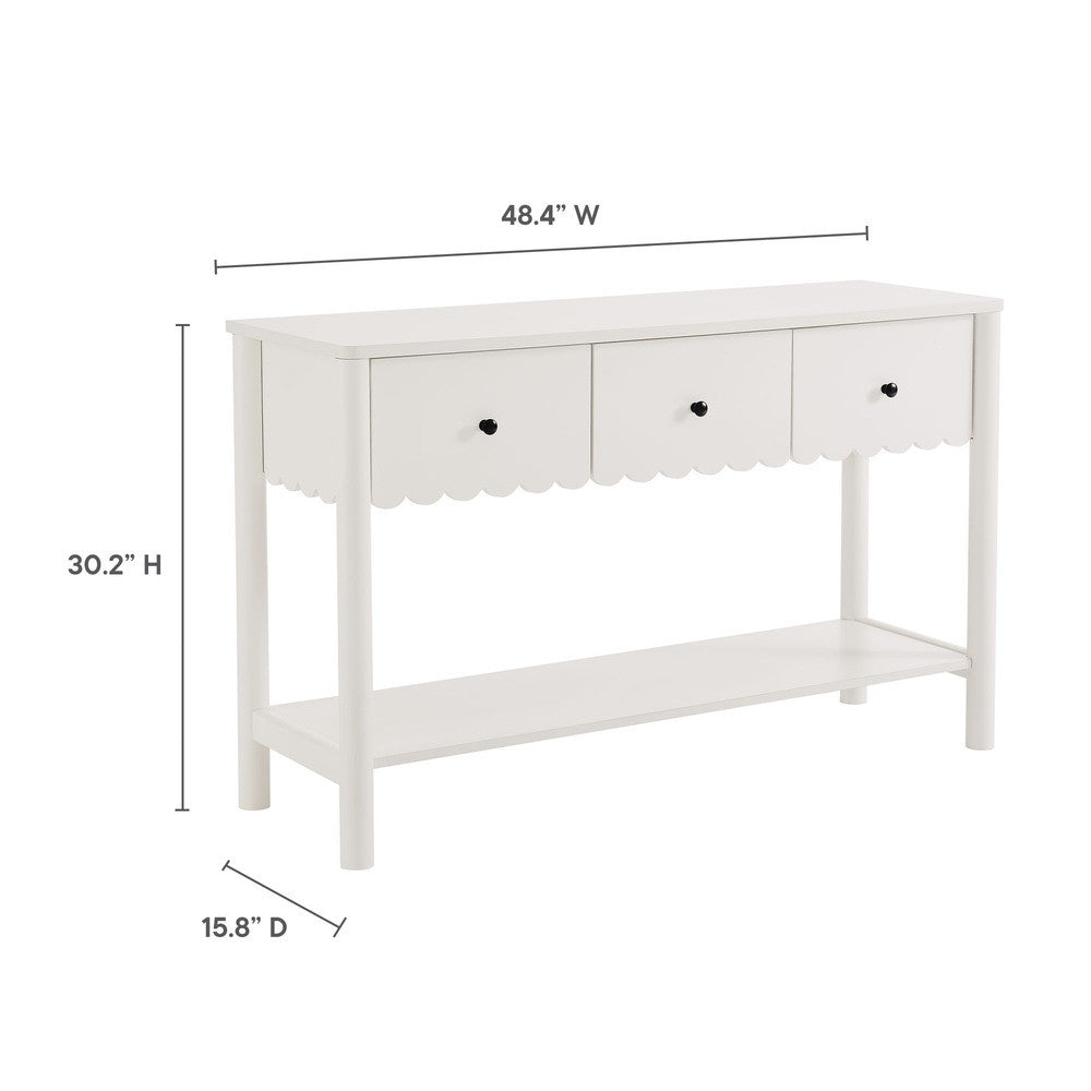 EEI-7154 Emmeline 3-Drawer Scalloped Console Table by Modway