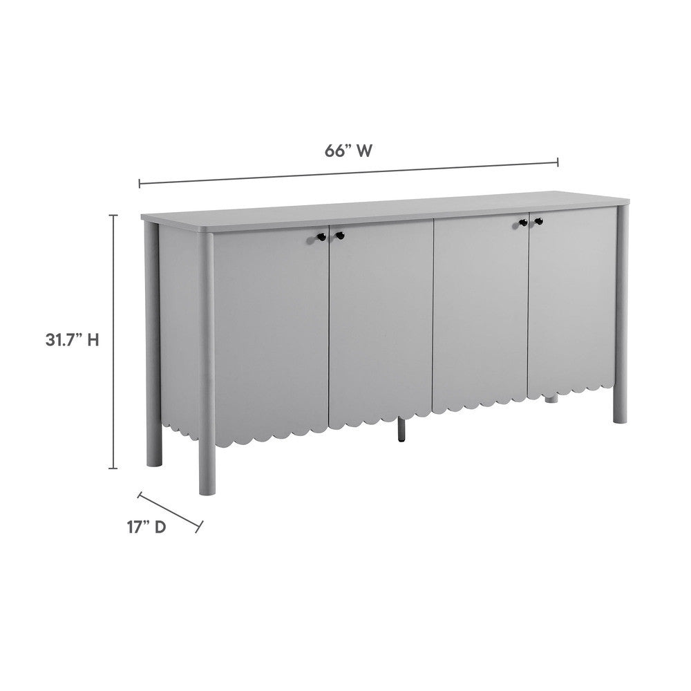 EEI-7153 Emmeline 66" 4-Door Scalloped Sideboard Cabinet by Modway
