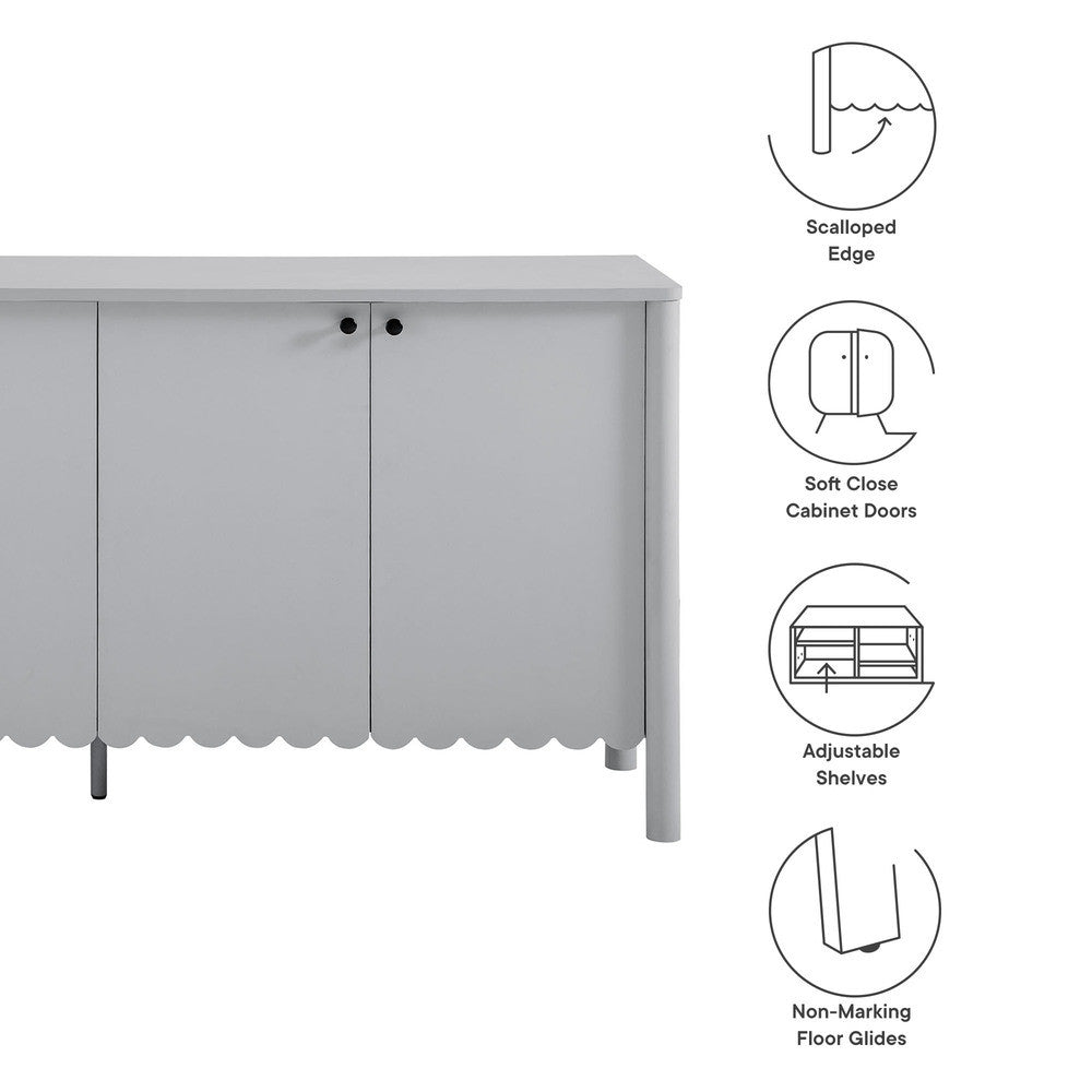 EEI-7153 Emmeline 66" 4-Door Scalloped Sideboard Cabinet by Modway
