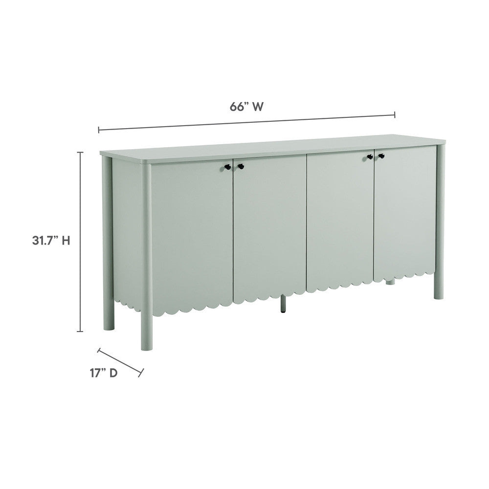 EEI-7153 Emmeline 66" 4-Door Scalloped Sideboard Cabinet by Modway