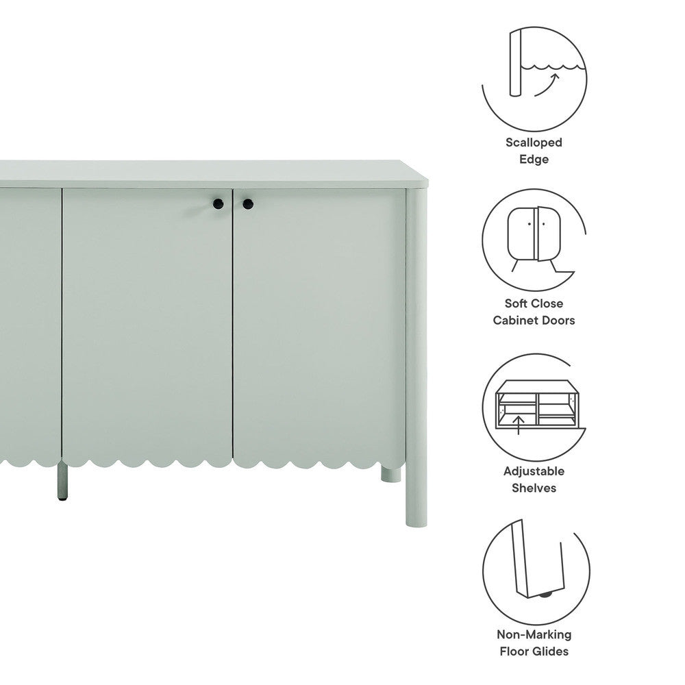 EEI-7153 Emmeline 66" 4-Door Scalloped Sideboard Cabinet by Modway