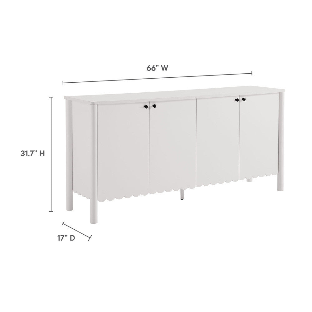 EEI-7153 Emmeline 66" 4-Door Scalloped Sideboard Cabinet by Modway
