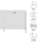 EEI-7153 Emmeline 66" 4-Door Scalloped Sideboard Cabinet by Modway