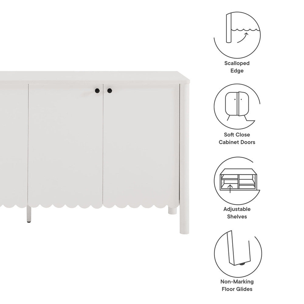 EEI-7153 Emmeline 66" 4-Door Scalloped Sideboard Cabinet by Modway