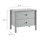 MOD-7206 Emmeline Scalloped 2-Drawer Nightstand by Modway