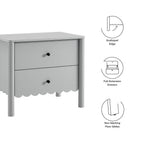 MOD-7206 Emmeline Scalloped 2-Drawer Nightstand by Modway