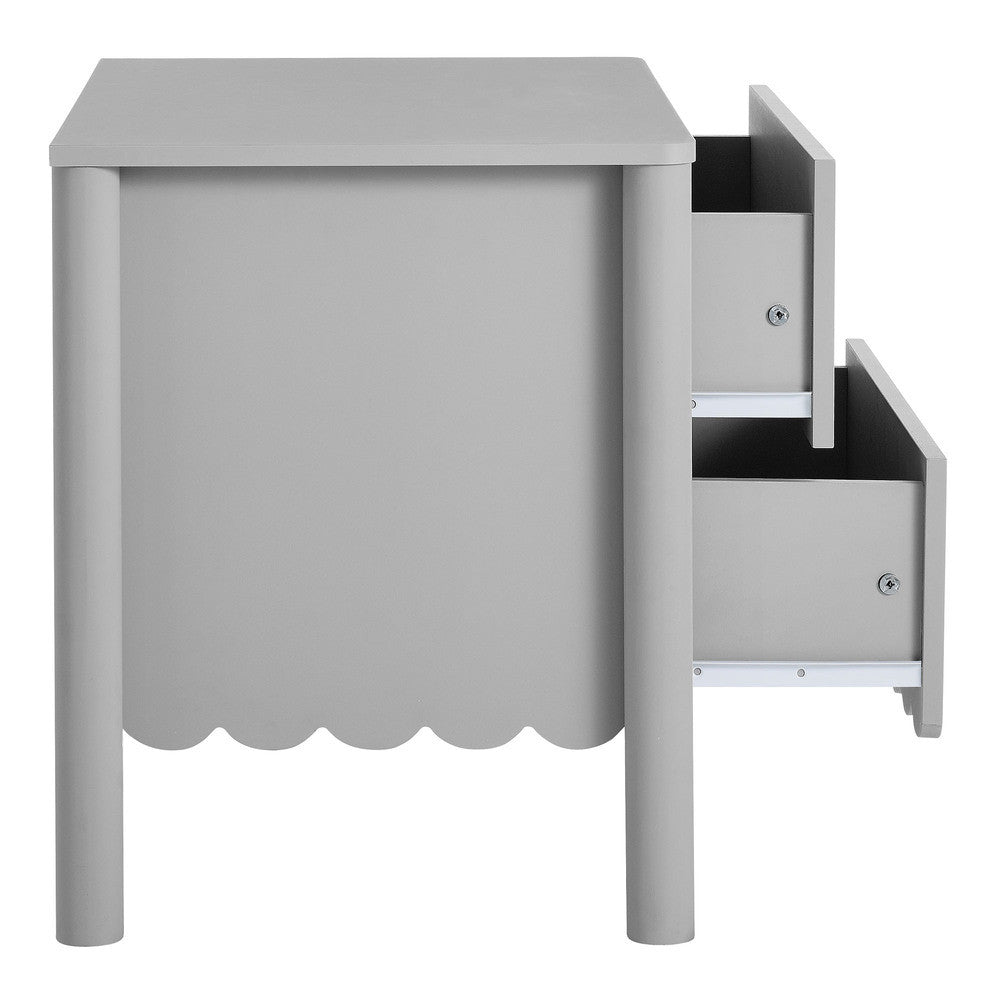 MOD-7206 Emmeline Scalloped 2-Drawer Nightstand by Modway