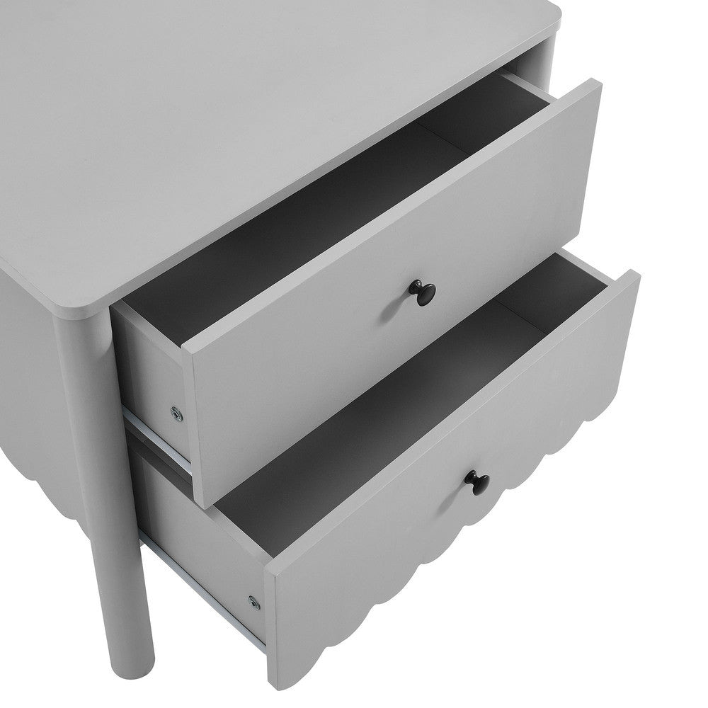 MOD-7206 Emmeline Scalloped 2-Drawer Nightstand by Modway