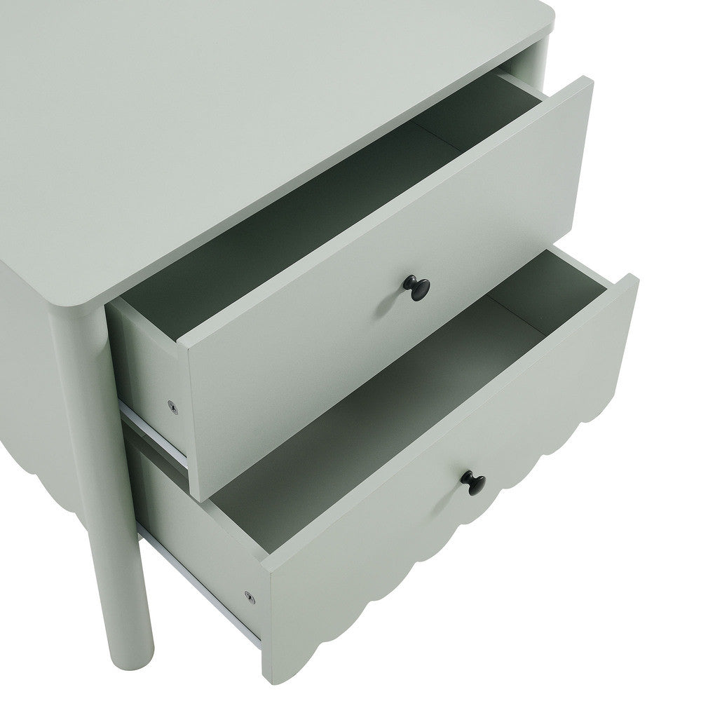 MOD-7206 Emmeline Scalloped 2-Drawer Nightstand by Modway