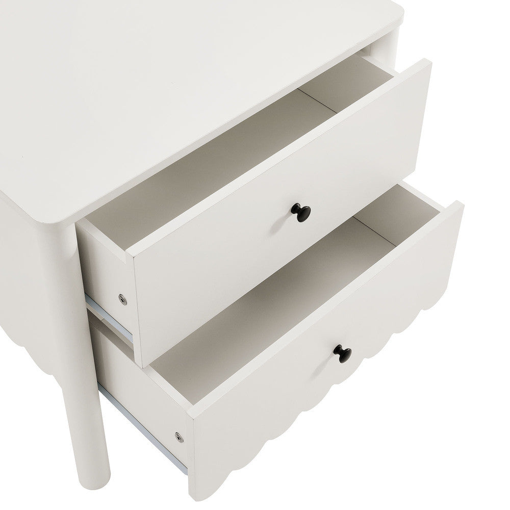 MOD-7206 Emmeline Scalloped 2-Drawer Nightstand by Modway