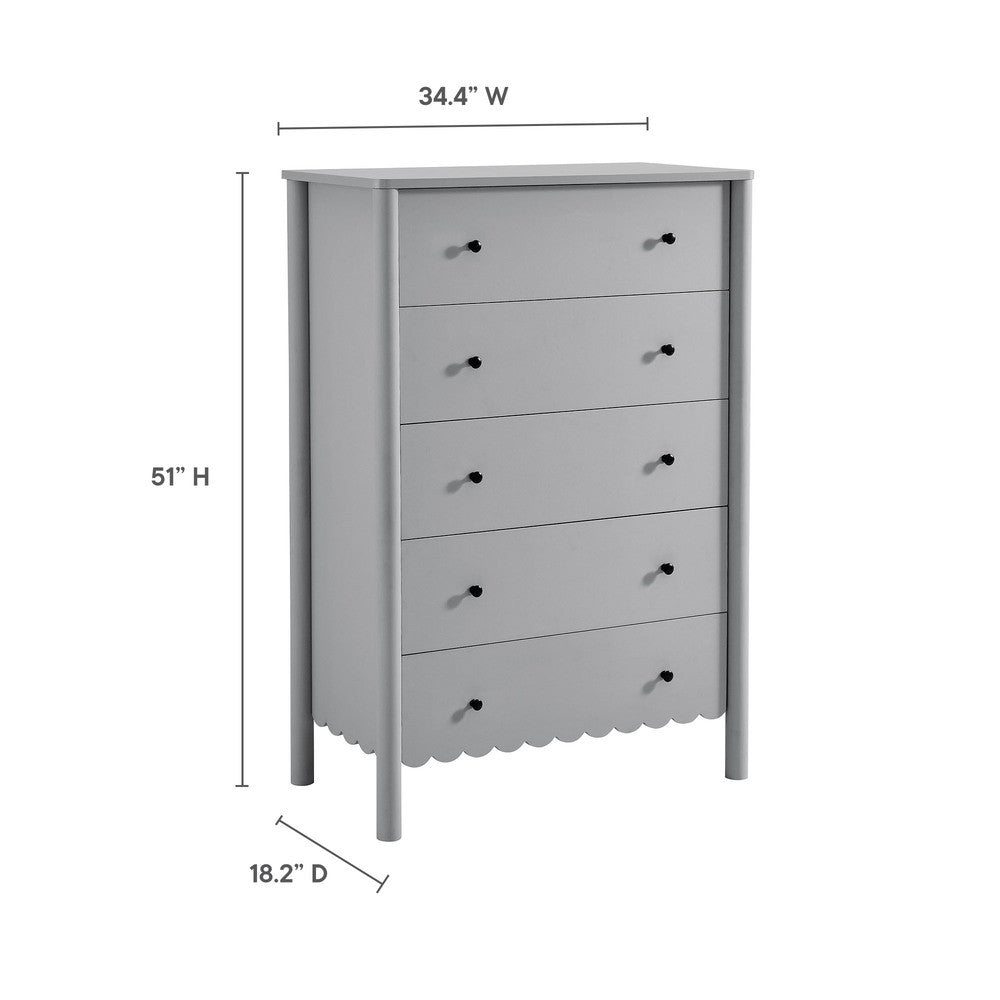 EEI-7156 Emmeline Scalloped 5-Drawer Chest by Modway