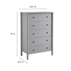 EEI-7156 Emmeline Scalloped 5-Drawer Chest by Modway