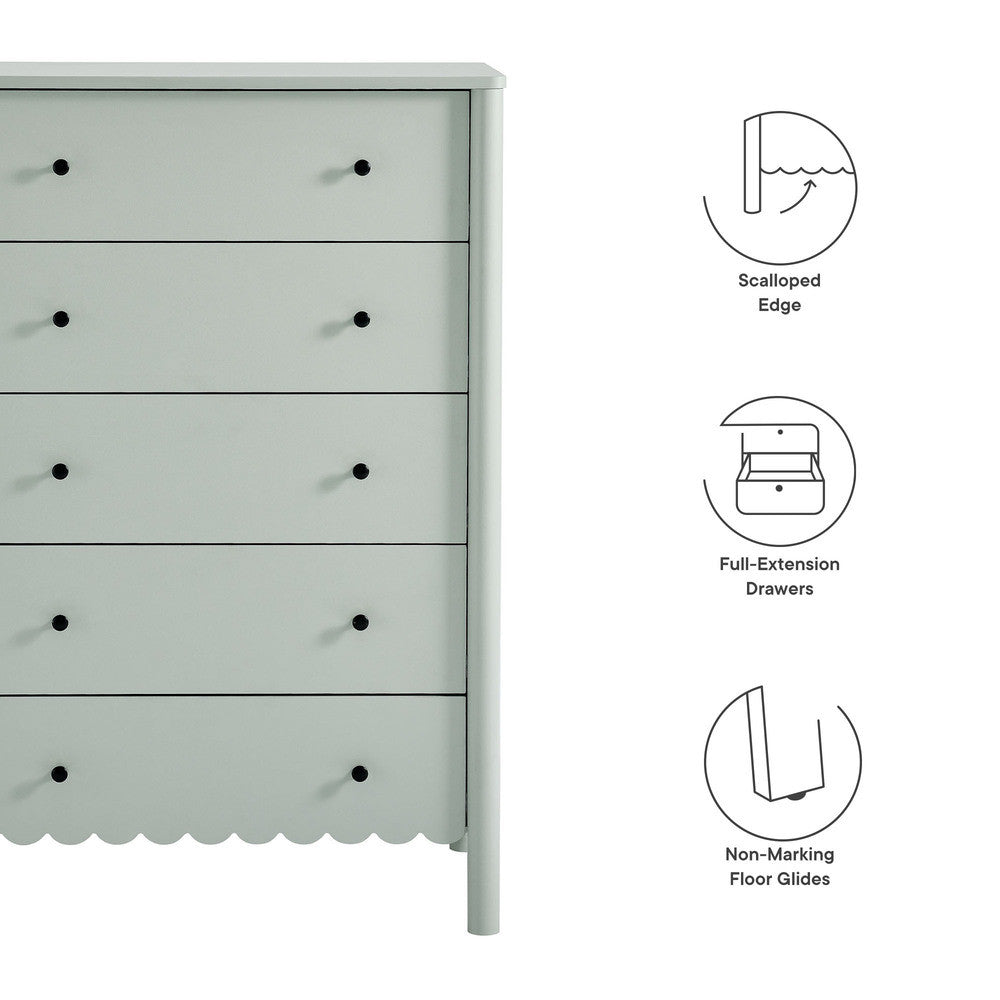 EEI-7156 Emmeline Scalloped 5-Drawer Chest by Modway