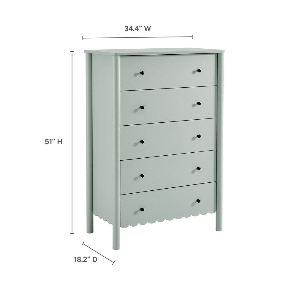 EEI-7156 Emmeline Scalloped 5-Drawer Chest by Modway