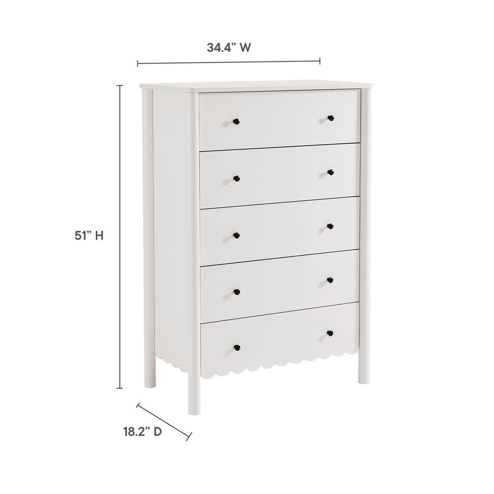 EEI-7156 Emmeline Scalloped 5-Drawer Chest by Modway