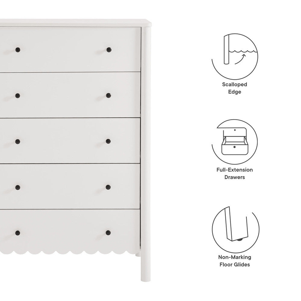 EEI-7156 Emmeline Scalloped 5-Drawer Chest by Modway