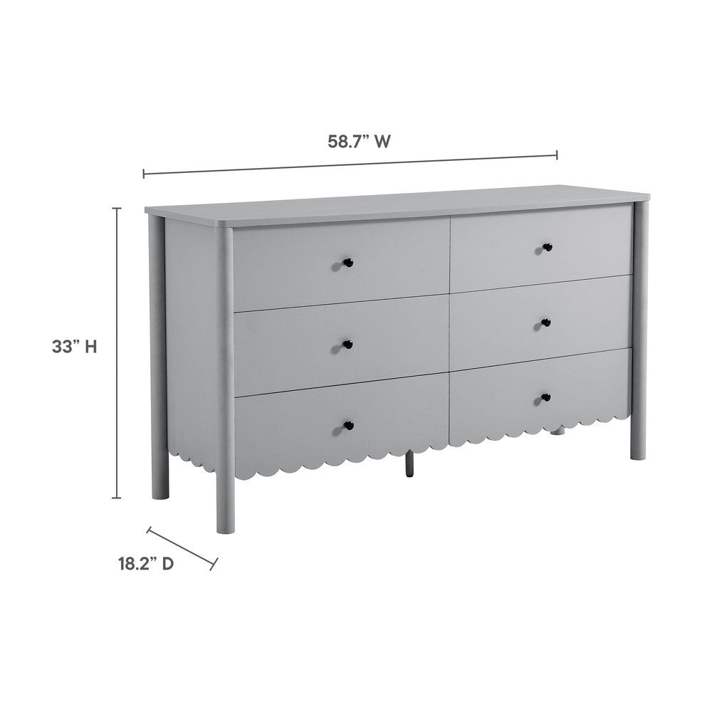 EEI-7157 Emmeline Scalloped 6-Drawer Dresser by Modway