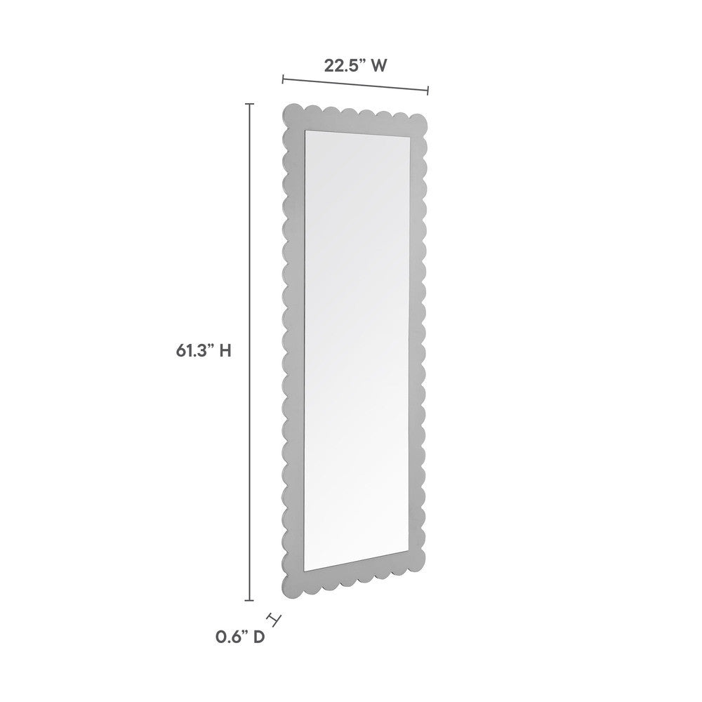 EEI-7117 Emmeline Scalloped Rectangle Floor Mirror by Modway