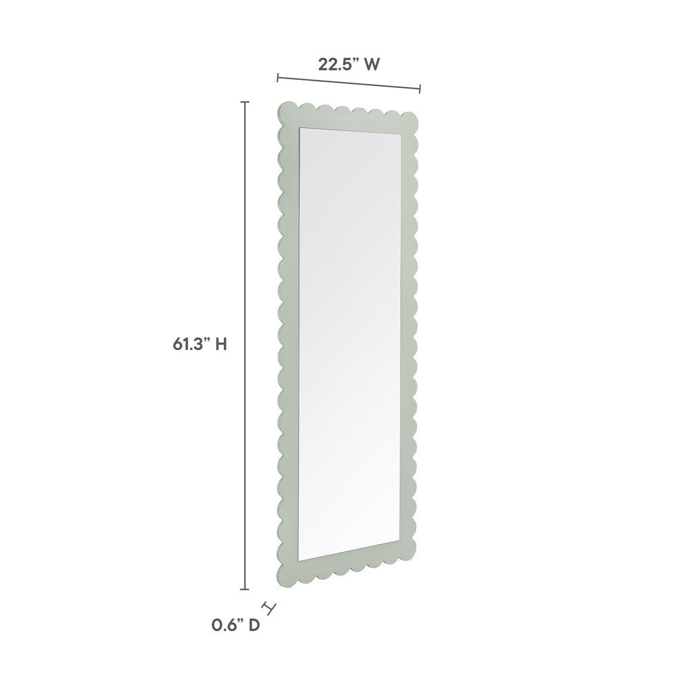 EEI-7117 Emmeline Scalloped Rectangle Floor Mirror by Modway