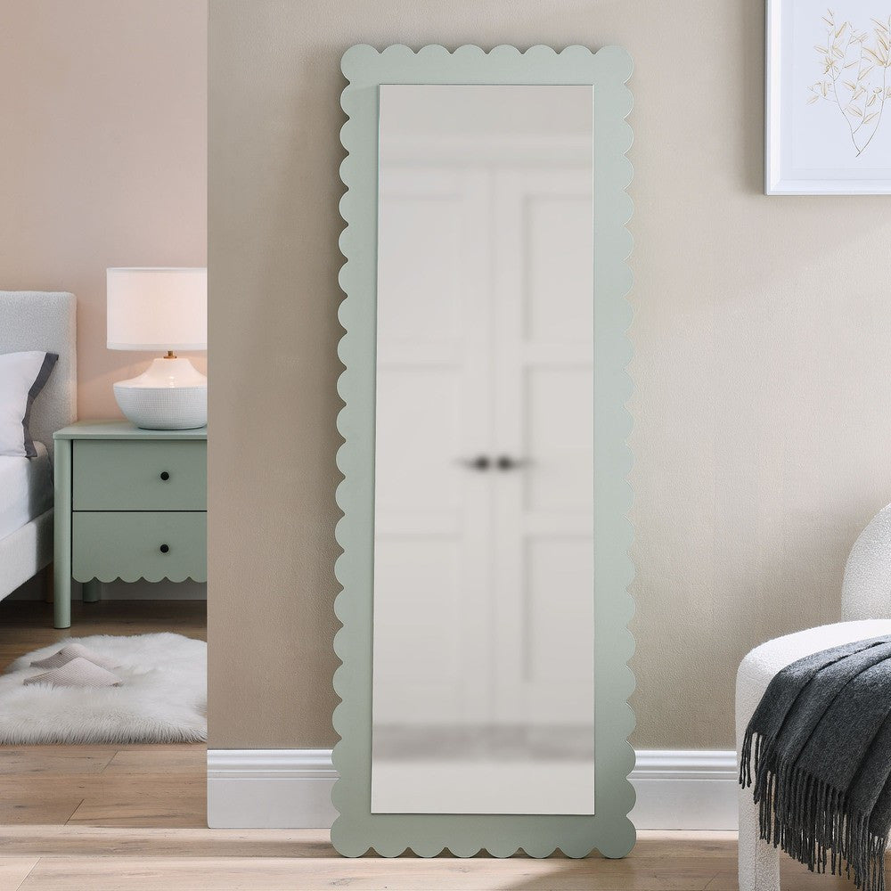 EEI-7117 Emmeline Scalloped Rectangle Floor Mirror by Modway