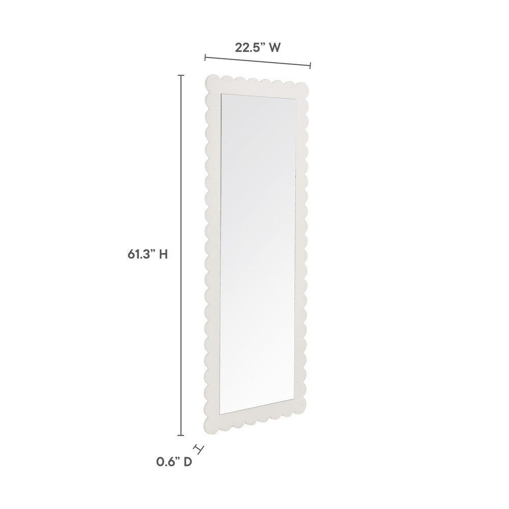 EEI-7117 Emmeline Scalloped Rectangle Floor Mirror by Modway