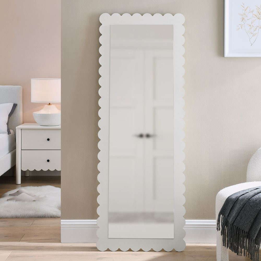 EEI-7117 Emmeline Scalloped Rectangle Floor Mirror by Modway