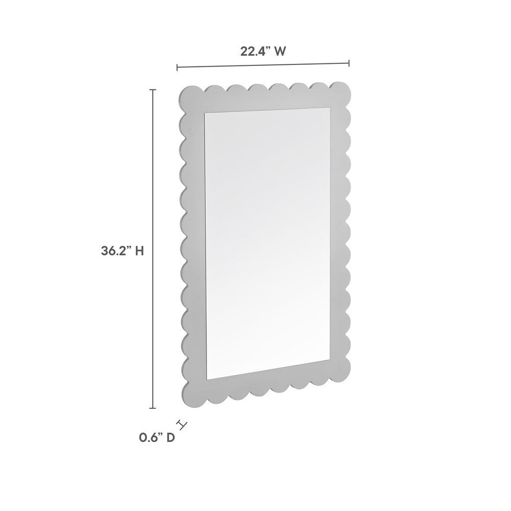 EEI-7116 Emmeline Scalloped Rectangle Wall Mirror by Modway