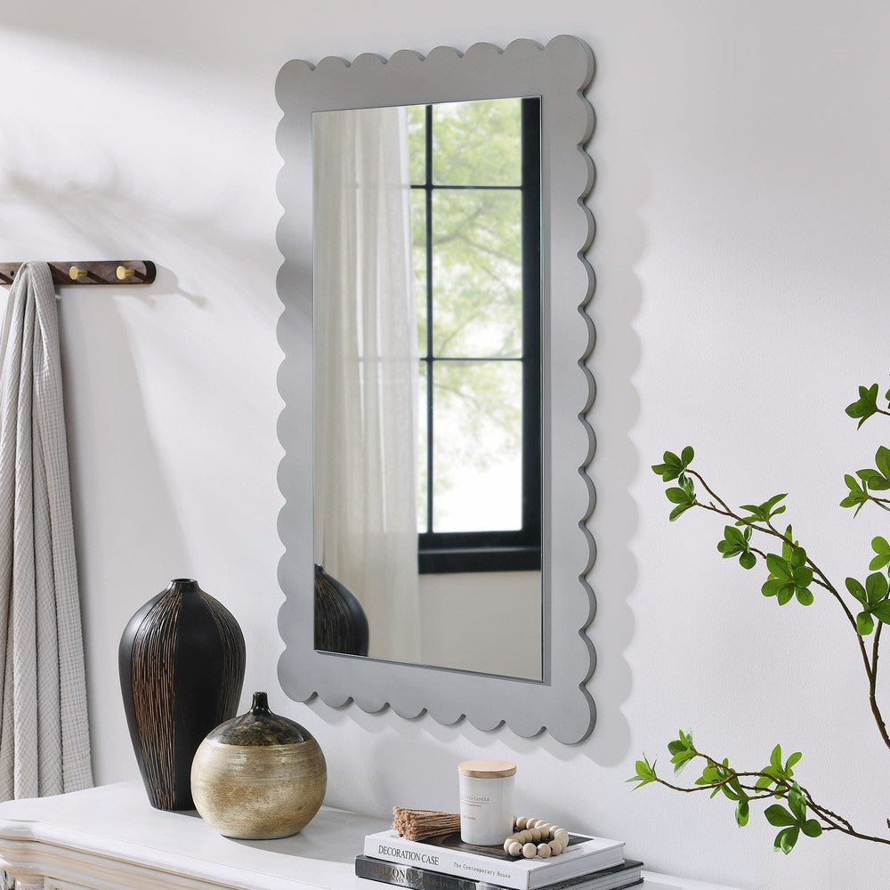 EEI-7116 Emmeline Scalloped Rectangle Wall Mirror by Modway