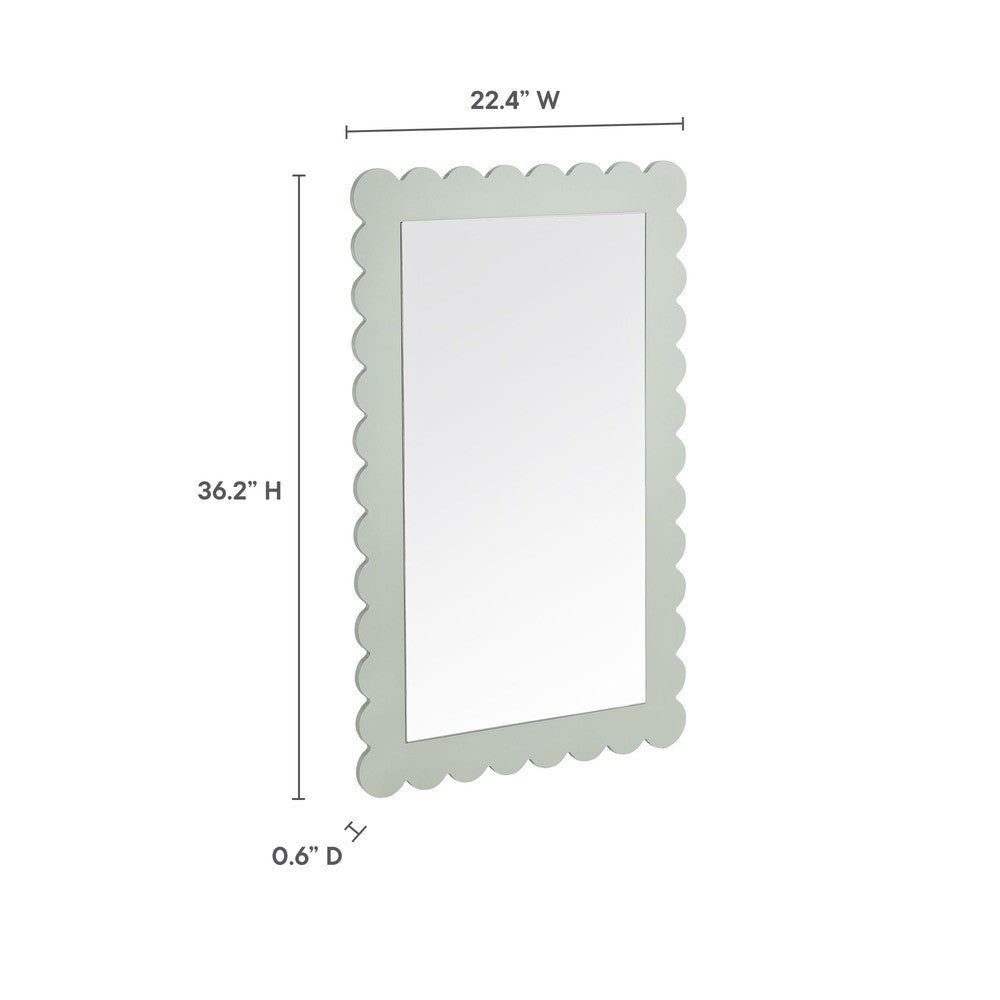 EEI-7116 Emmeline Scalloped Rectangle Wall Mirror by Modway