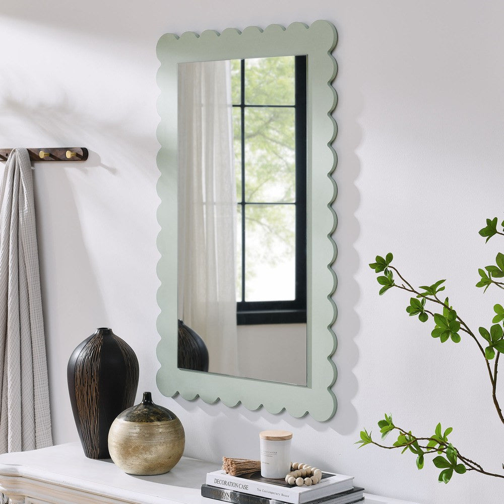 EEI-7116 Emmeline Scalloped Rectangle Wall Mirror by Modway