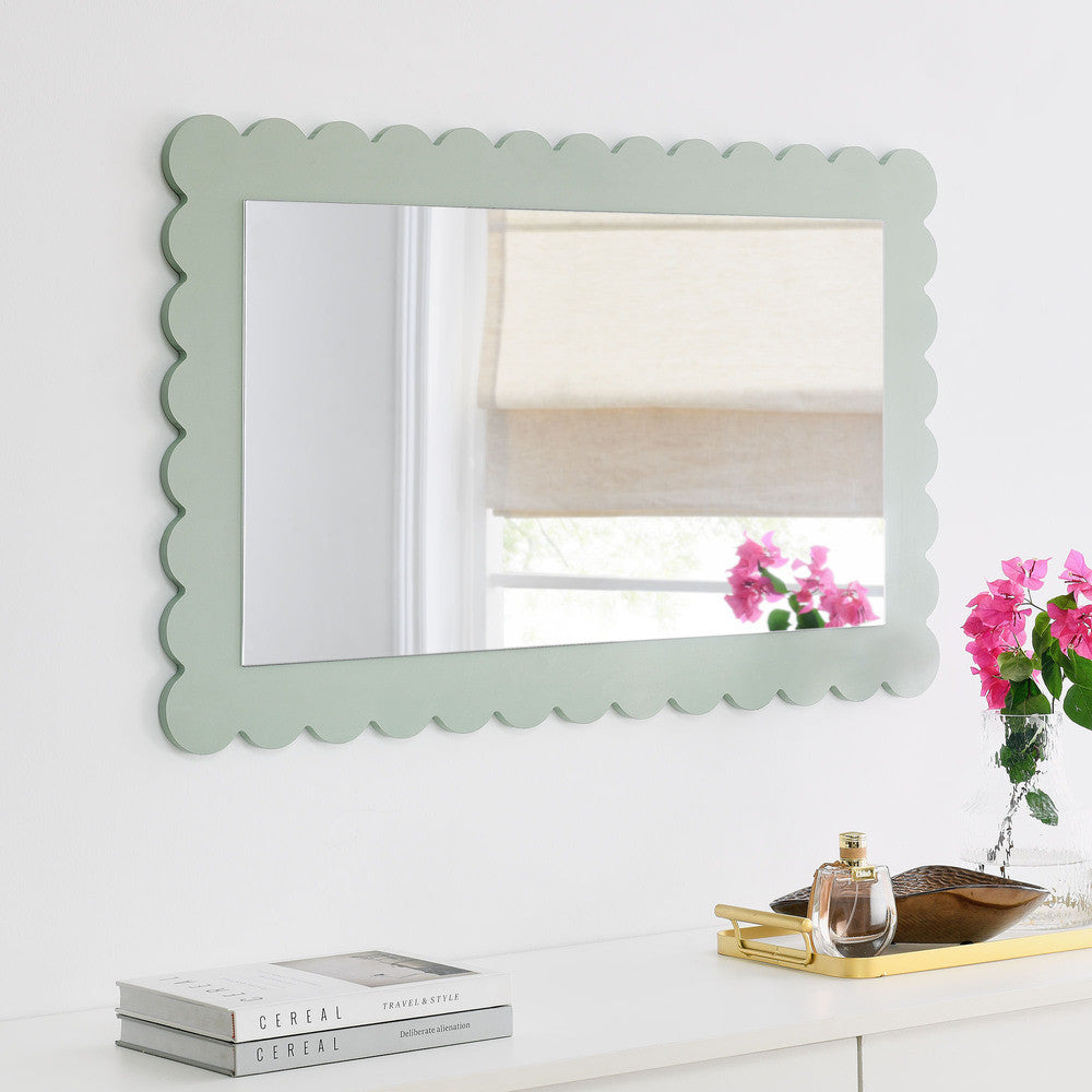 EEI-7116 Emmeline Scalloped Rectangle Wall Mirror by Modway