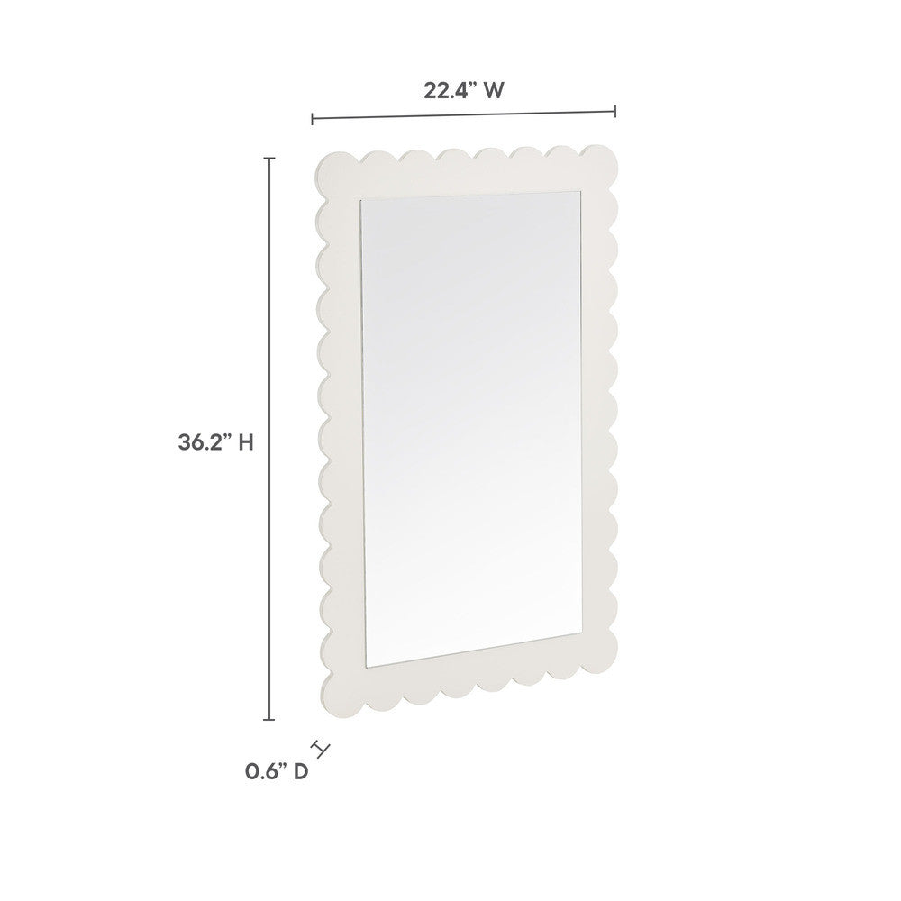 EEI-7116 Emmeline Scalloped Rectangle Wall Mirror by Modway