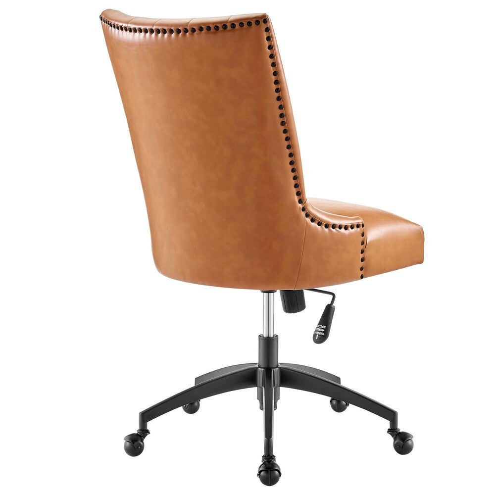EEI-4577-BLK-TAN Empower Channel Tufted Vegan Leather Office Chair by Modway