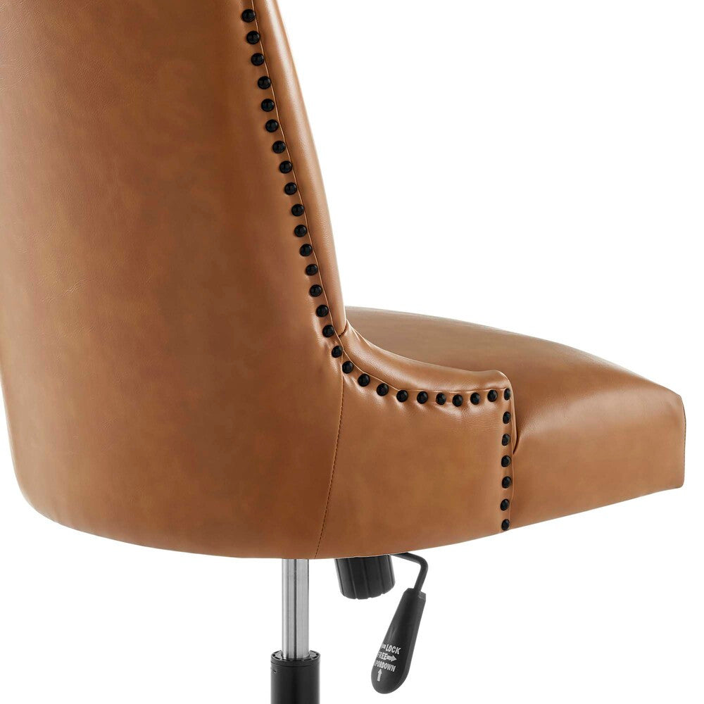 EEI-4577-BLK-TAN Empower Channel Tufted Vegan Leather Office Chair by Modway