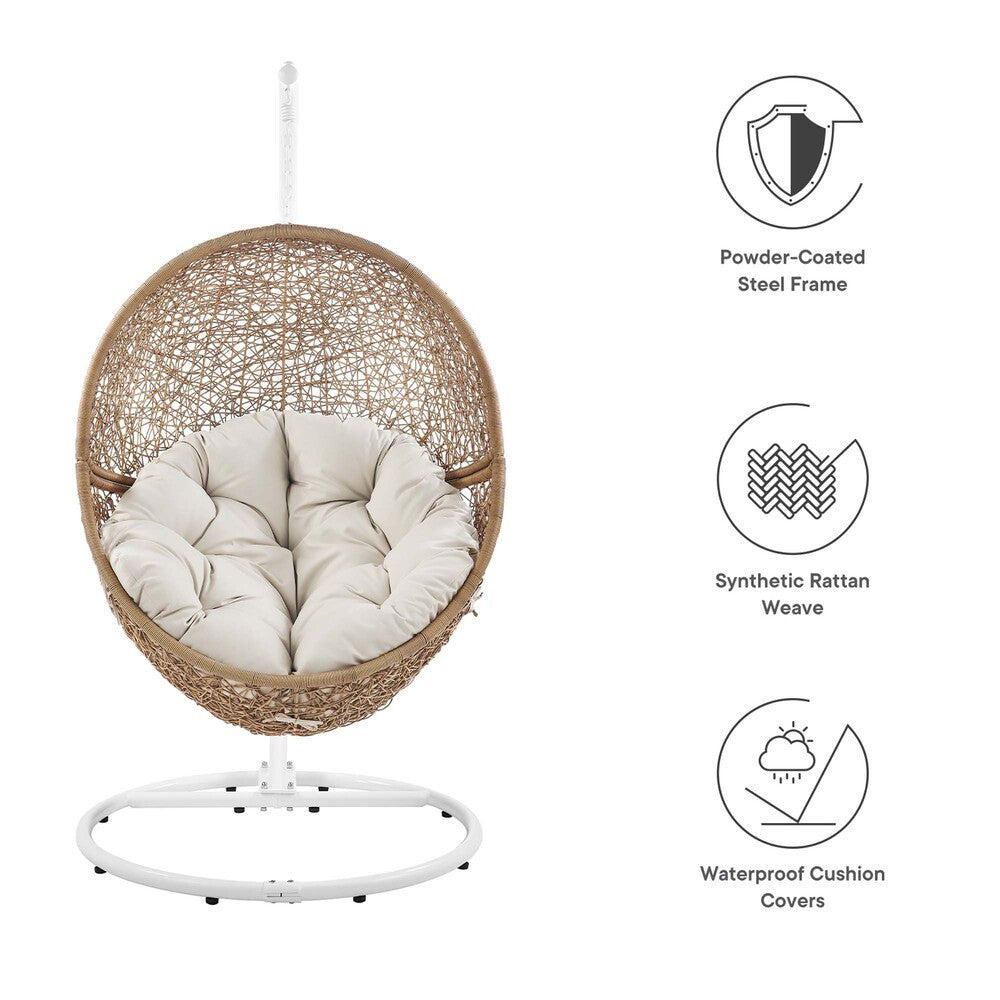 EEI-6262 Encase Outdoor Patio Rattan Swing Chair by Modway