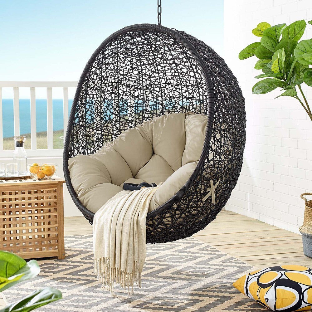 EEI-3635 Encase Sunbrella&reg; Fabric Swing Outdoor Patio Lounge Chair Without Stand by Modway