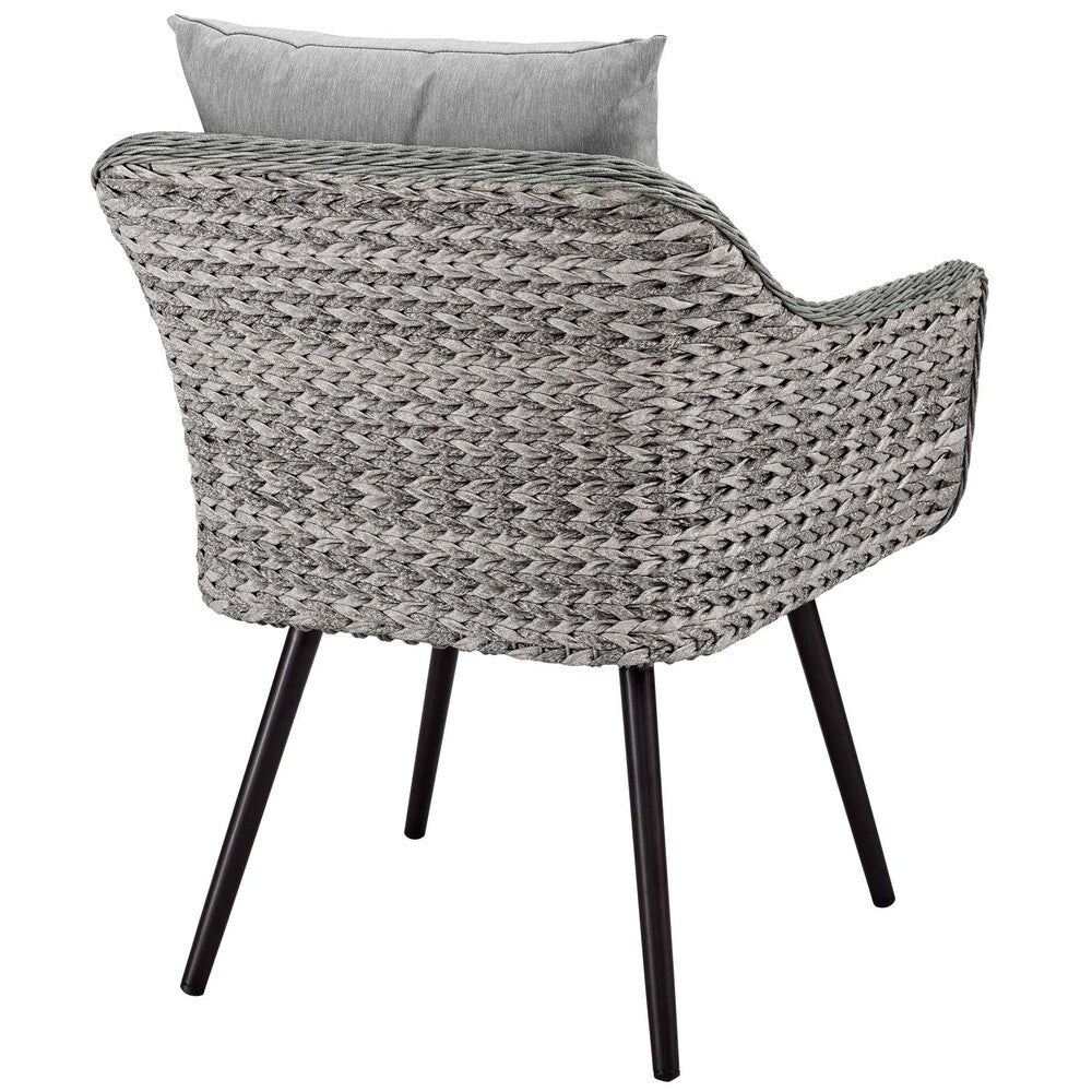 EEI-3023-GRY-GRY Endeavor Outdoor Patio Wicker Rattan Armchair by Modway