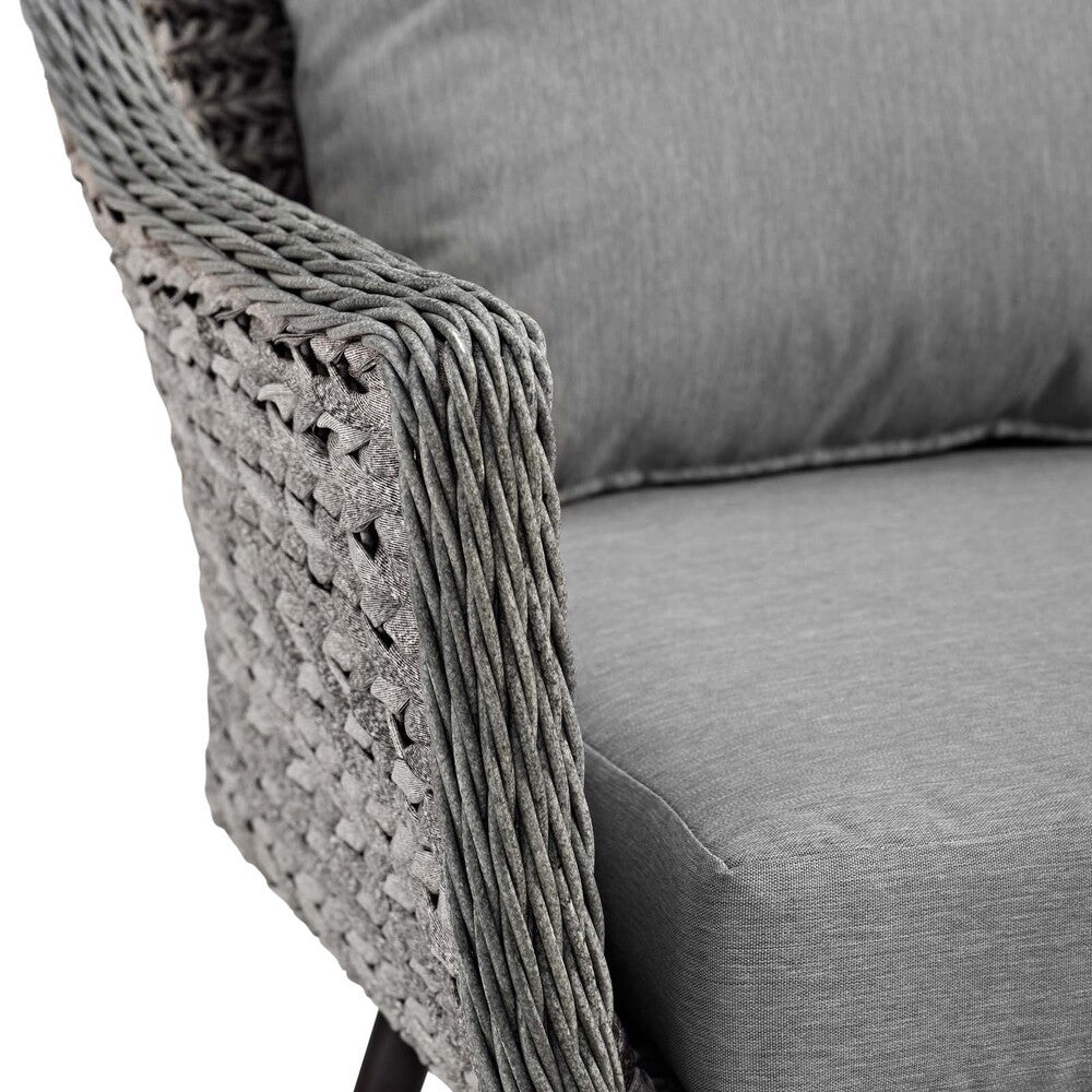 EEI-3023-GRY-GRY Endeavor Outdoor Patio Wicker Rattan Armchair by Modway