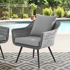 EEI-3023-GRY-GRY Endeavor Outdoor Patio Wicker Rattan Armchair by Modway