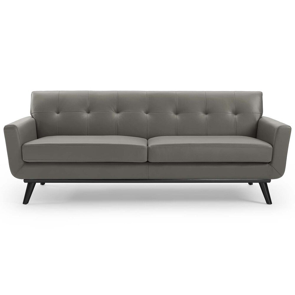 EEI-3733 Engage Top-Grain Leather Living Room Lounge Sofa by Modway
