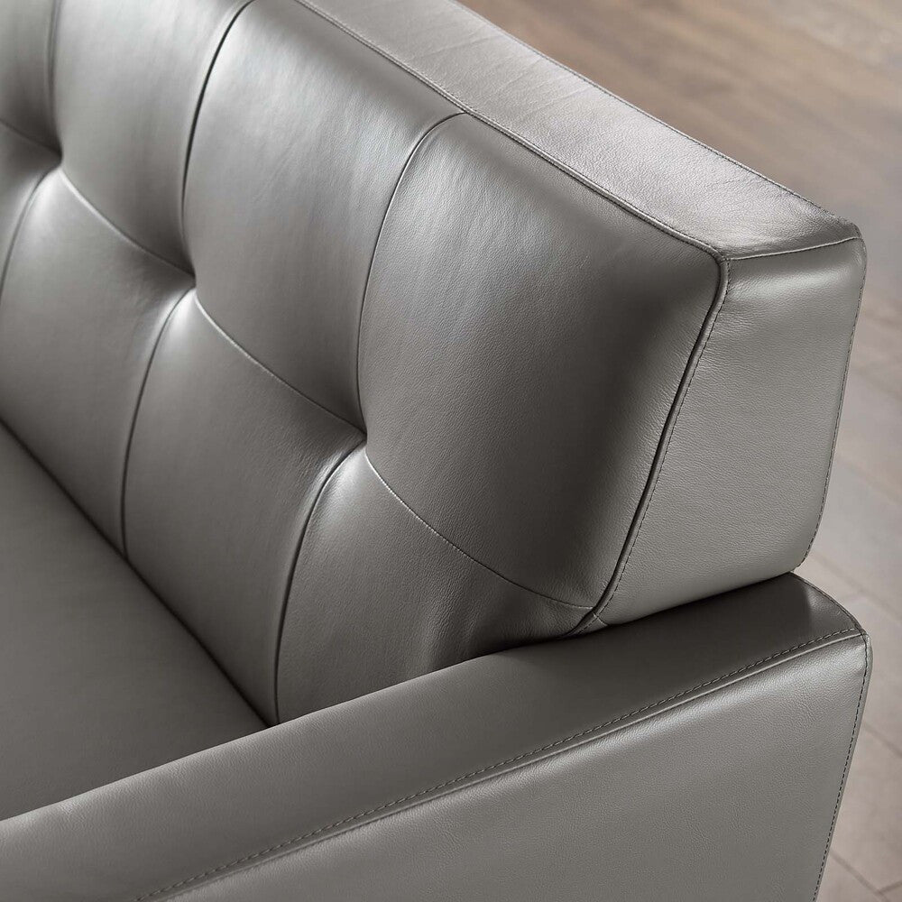 EEI-3733 Engage Top-Grain Leather Living Room Lounge Sofa by Modway