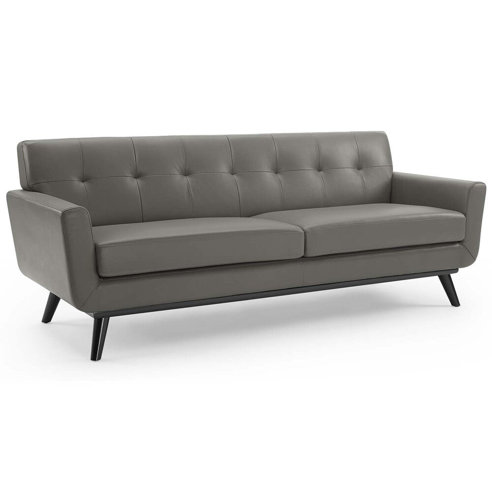 EEI-3733 Engage Top-Grain Leather Living Room Lounge Sofa by Modway