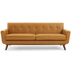 EEI-3733 Engage Top-Grain Leather Living Room Lounge Sofa by Modway