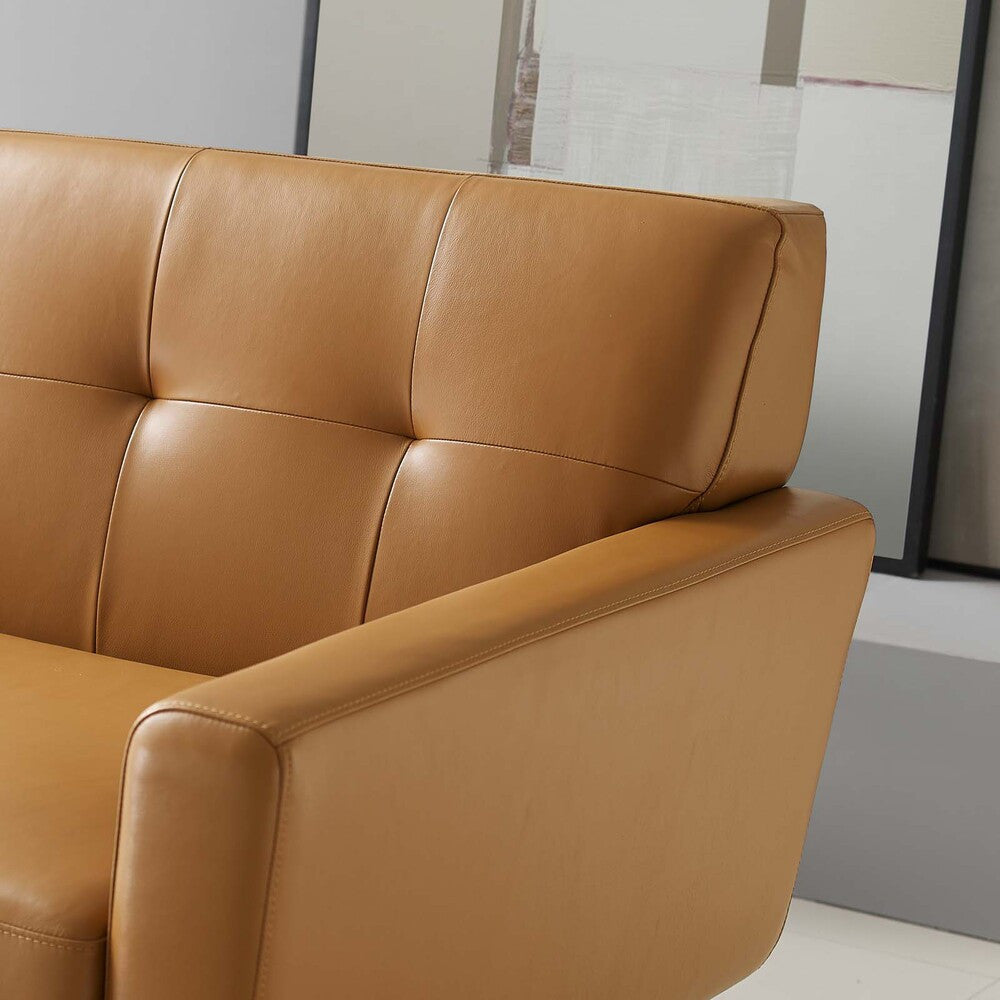 EEI-3733 Engage Top-Grain Leather Living Room Lounge Sofa by Modway