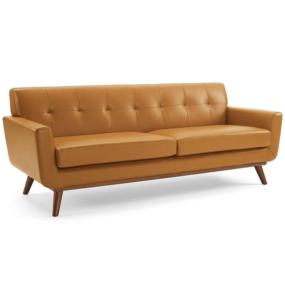 EEI-3733 Engage Top-Grain Leather Living Room Lounge Sofa by Modway