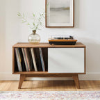EEI-4261-WAL-WHI Envision Vinyl Record Display Stand by Modway