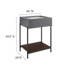 EEI-6861-BLK-WHI Etch 24" Bathroom Vanity with Sink by Modway