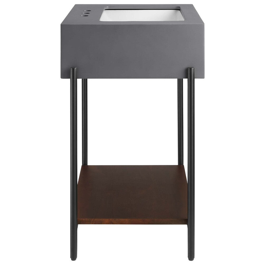 EEI-6861-BLK-WHI Etch 24" Bathroom Vanity with Sink by Modway